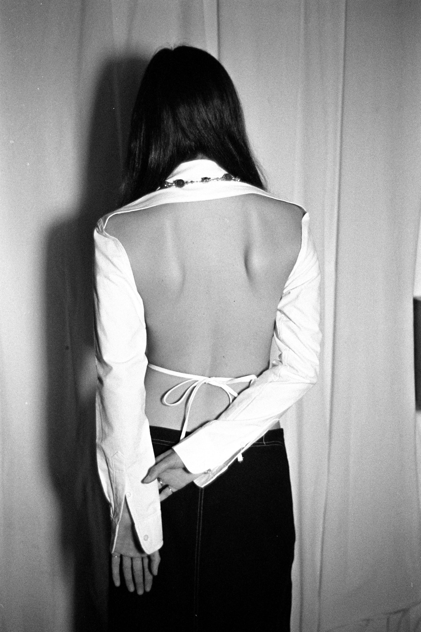 Backless Button Down