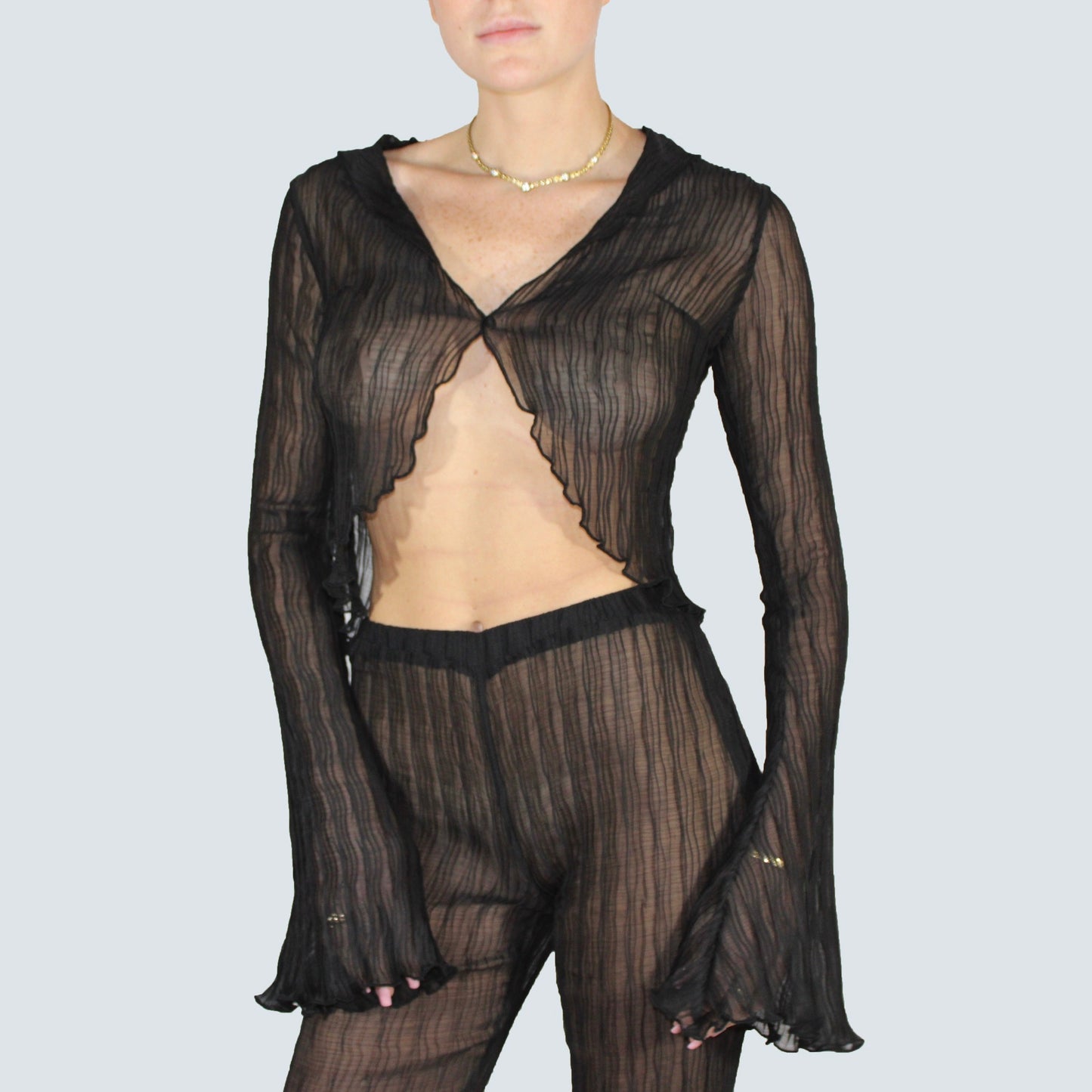 Pleated Cardigan - Négligé