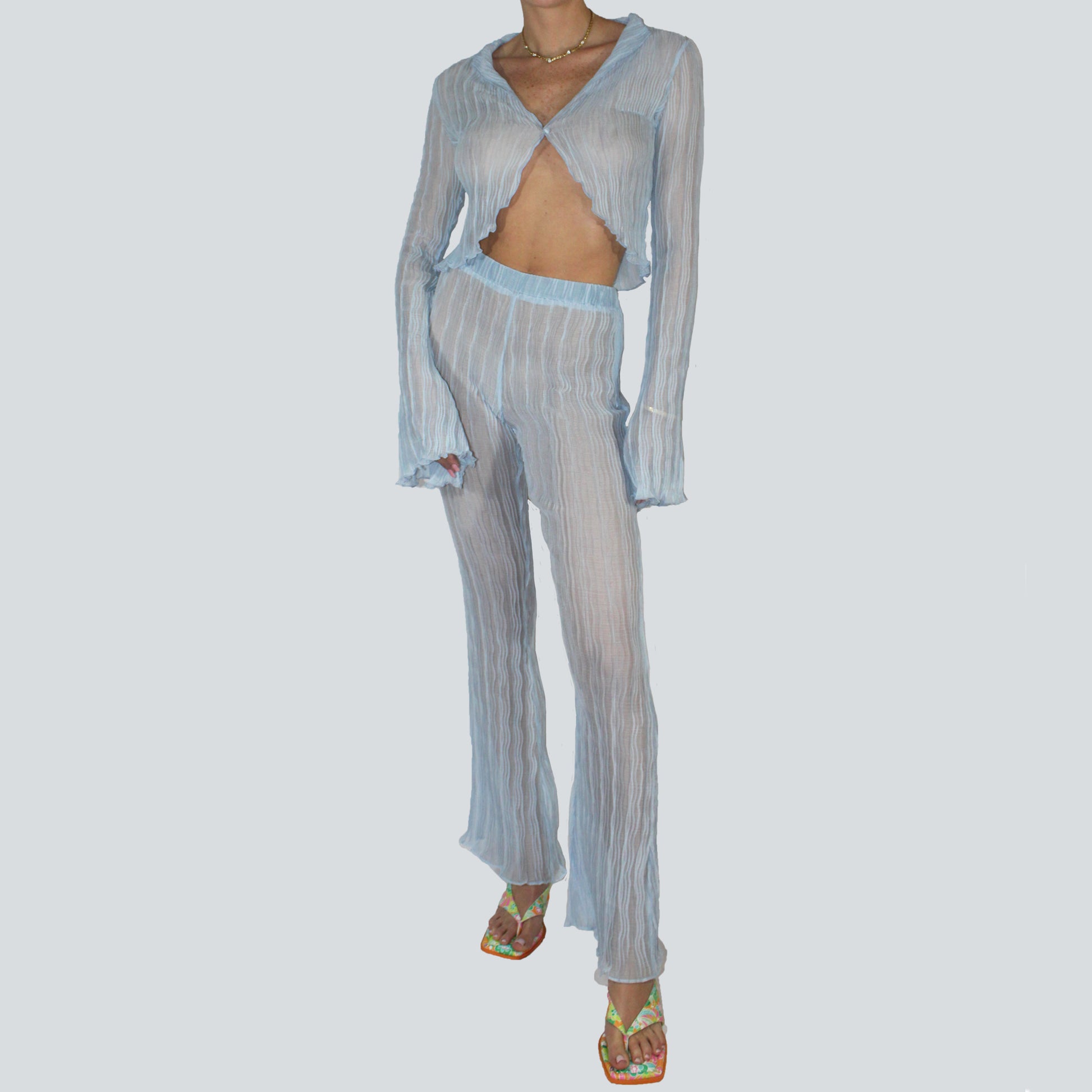 Pleated Cardigan - Négligé