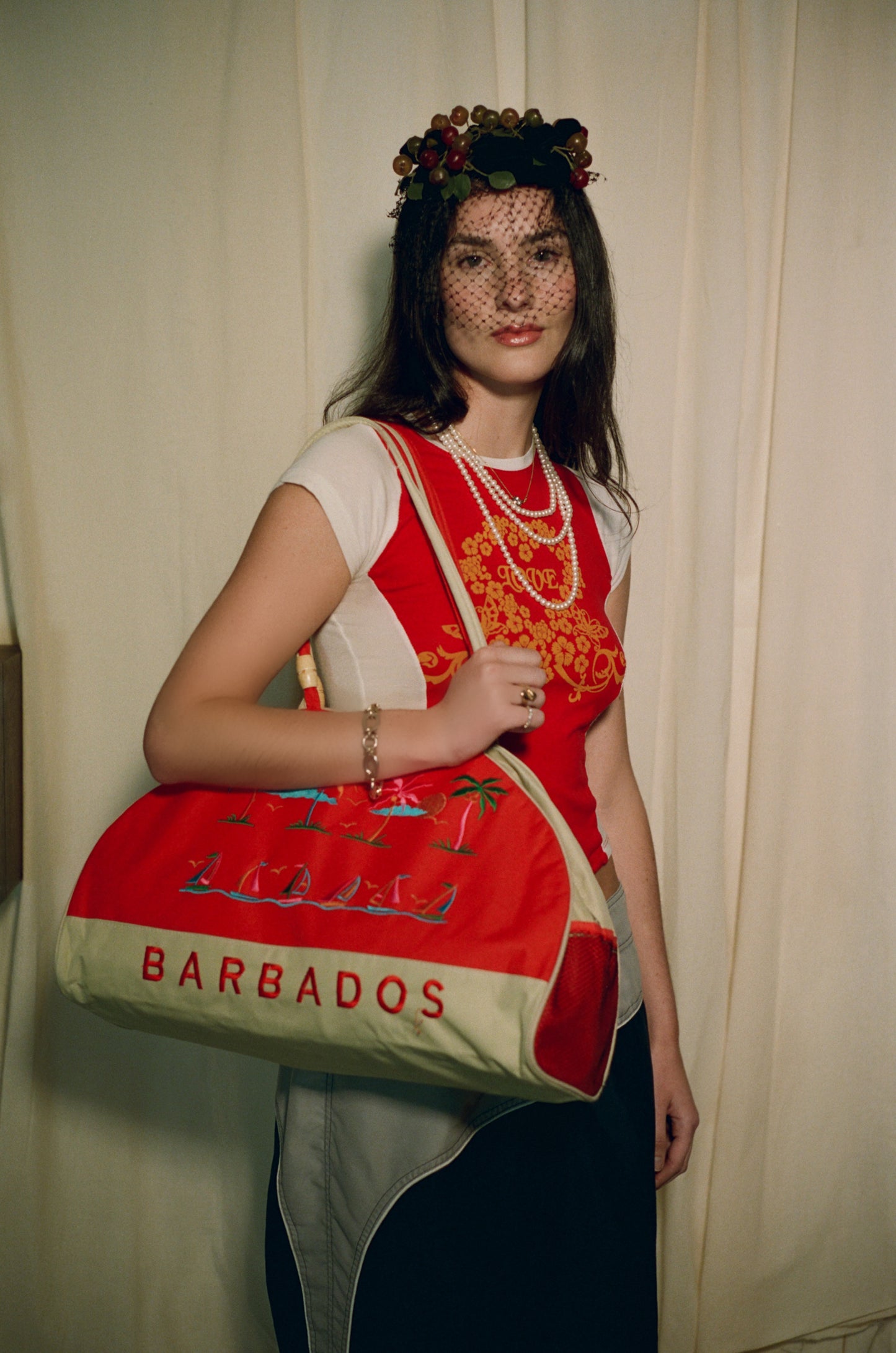 Vintage Barbados Beach Bag