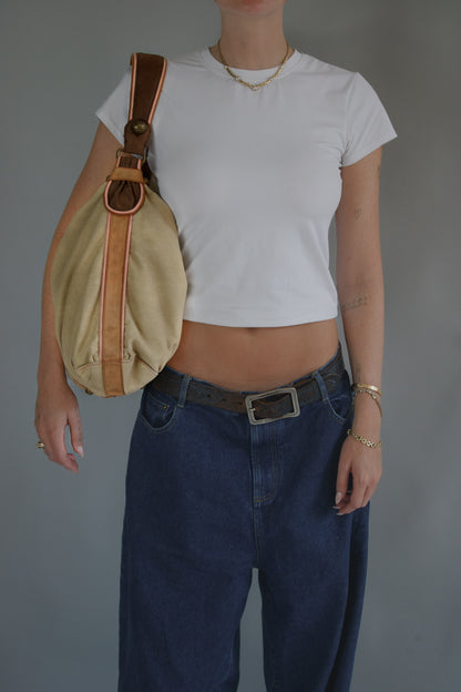 vintage canvas and leather Gap purse